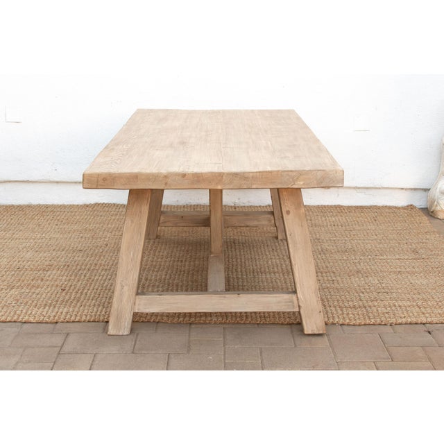 Farmhouse The Roussillon, 84" Reclaimed Wood Tavern Table For Sale - Image 3 of 12