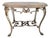 Wrought Iron and Marble Coffee Table For Sale