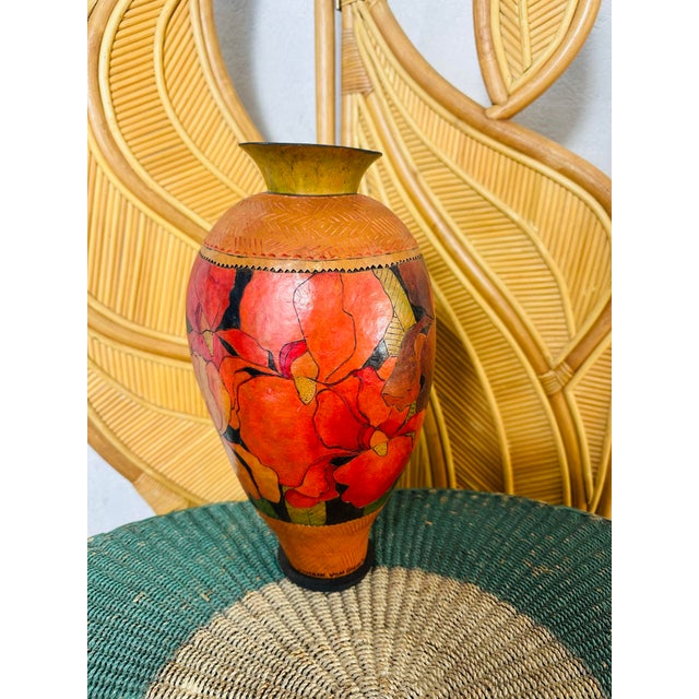 Art Pottery Vase, Signed For Sale - Image 4 of 9