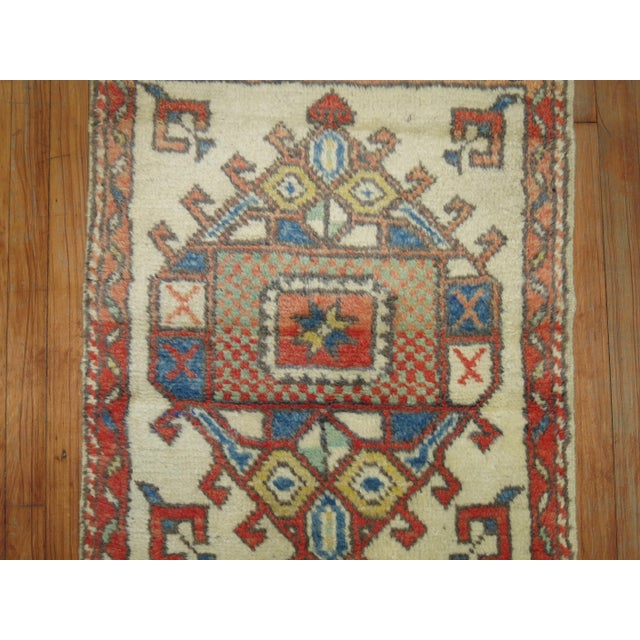 Mid 20th Century Vintage Ivory Turkish Anatolian Rug - 2'4" x 3'2" For Sale - Image 5 of 6