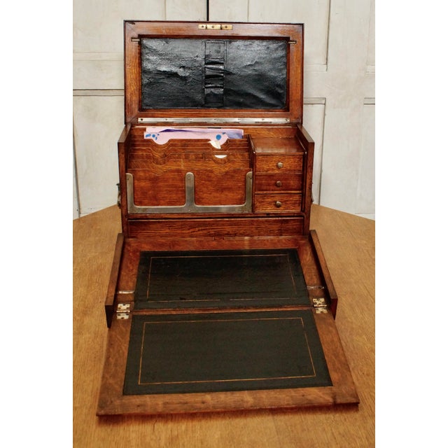 Victorian Oak Stationary Box, 1890 For Sale - Image 10 of 12