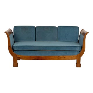 Upholstered Cherrywood Meridian, 19th Century For Sale