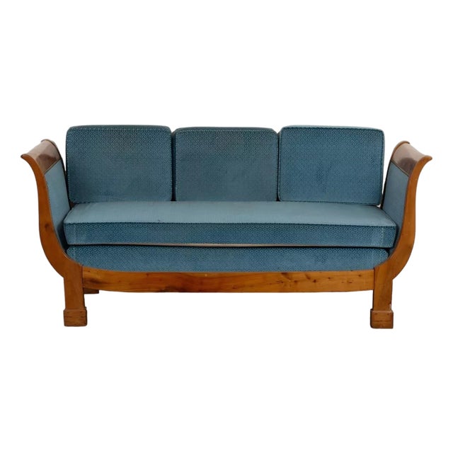 Upholstered Cherrywood Meridian, 19th Century For Sale