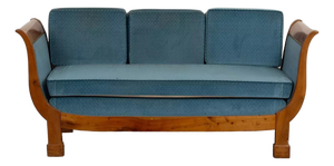 Upholstered Cherrywood Meridian, 19th Century