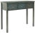 the console, with slightly tapered legs, just right grey finish and three drawers for stashing, has a basic, easy-going...