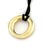 Contemporary Tiffany & Co. Peretti Sevillana 18k Yellow Gold & Black Cord Pendant Necklace For Sale - Image 3 of 4