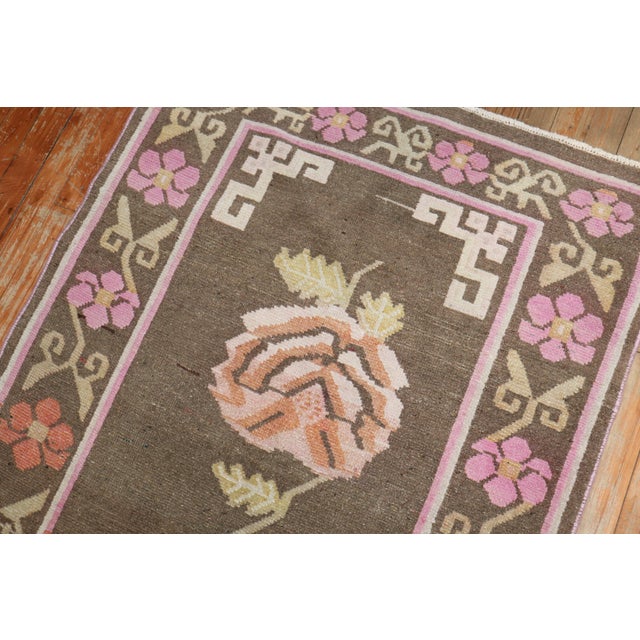 Floral Vintage Tibetan Rug - 3'1" x 6' For Sale - Image 9 of 9