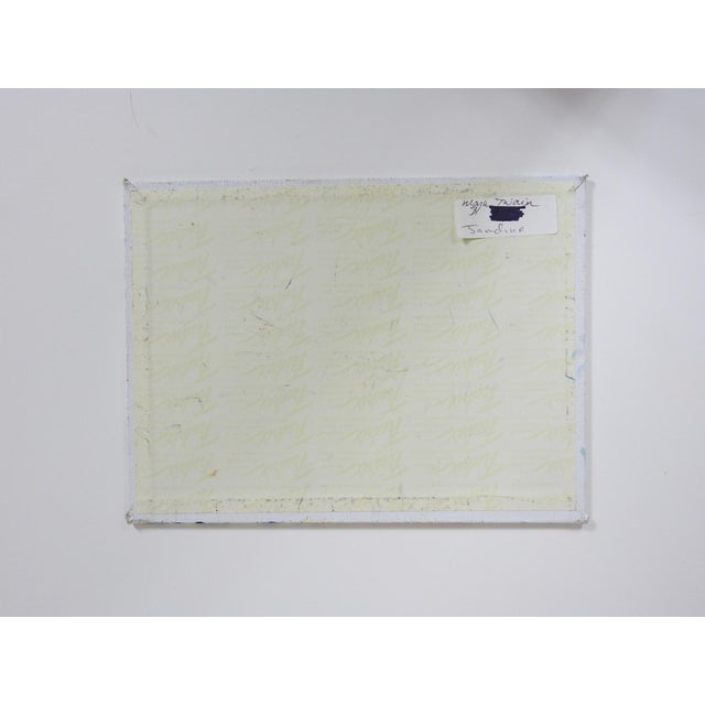 Textile Late 20th Century Plein Air Impressionist Cottage Painting For Sale - Image 7 of 7