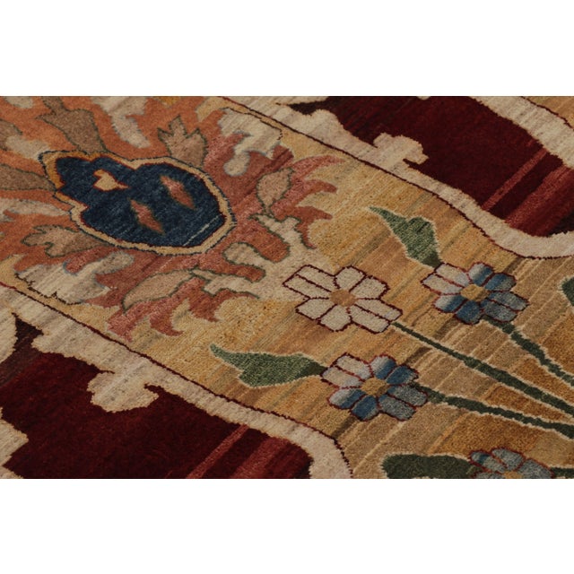 Rug & Kilim’s Persian-Inspired Rug in Crimson and Gold Floral Patterns For Sale In New York - Image 6 of 8