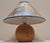 Vintage Table Lamp with Turned Maple Base and Fabric Shade from Brilliant, 1980s For Sale - Image 6 of 8
