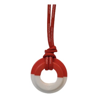 White and Red Necklace from Emporio Armani, Italy For Sale