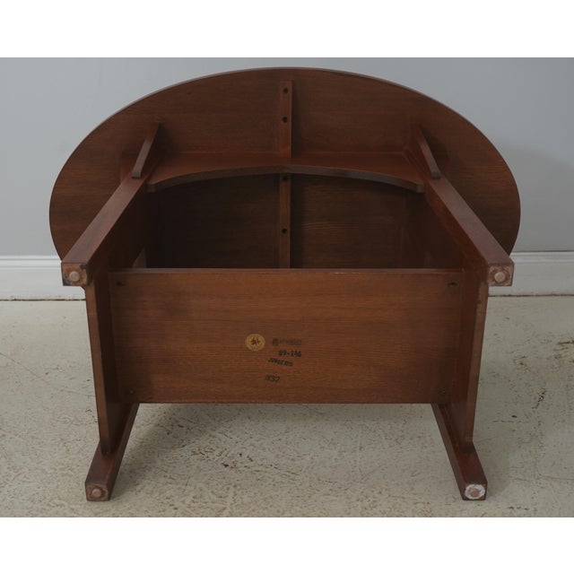 Stickley Mission Oak Oval Library Table For Sale - Image 12 of 13