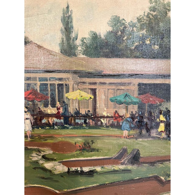 Sergio Cecchi, Château Banquet à Genève, 1954, Oil on Canvas, Framed For Sale - Image 7 of 14