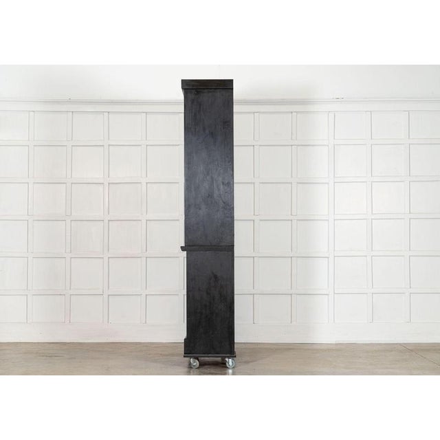 Black Large English Ebonised Mirrored Mahogany Cabinet, 1880 For Sale - Image 8 of 18