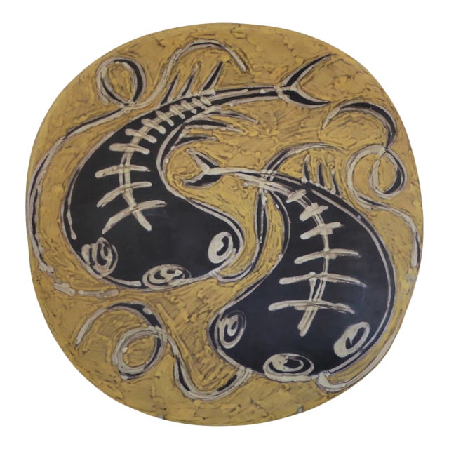 1960s Hungarian Mid Century Modern Ceramic Wall Plate by Livia Gorka For Sale