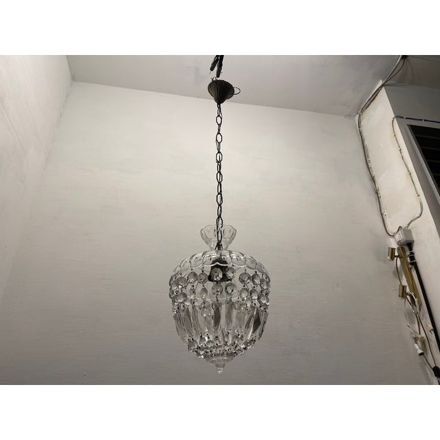 Crystal Light Pendant, 1950s For Sale - Image 3 of 8