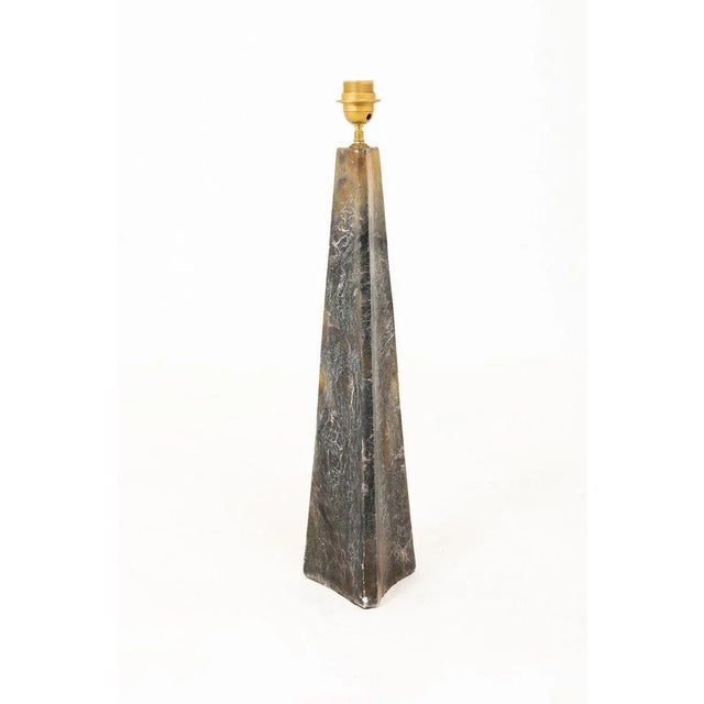 Vintage Triangular Onyx Table Lamp For Sale - Image 6 of 6