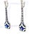 1960s Pair of Art Deco Sapphire and Diamond Drop Earrings For Sale In Los Angeles - Image 6 of 10