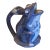 Charming Blue Pottery Frog Pitcher For Sale