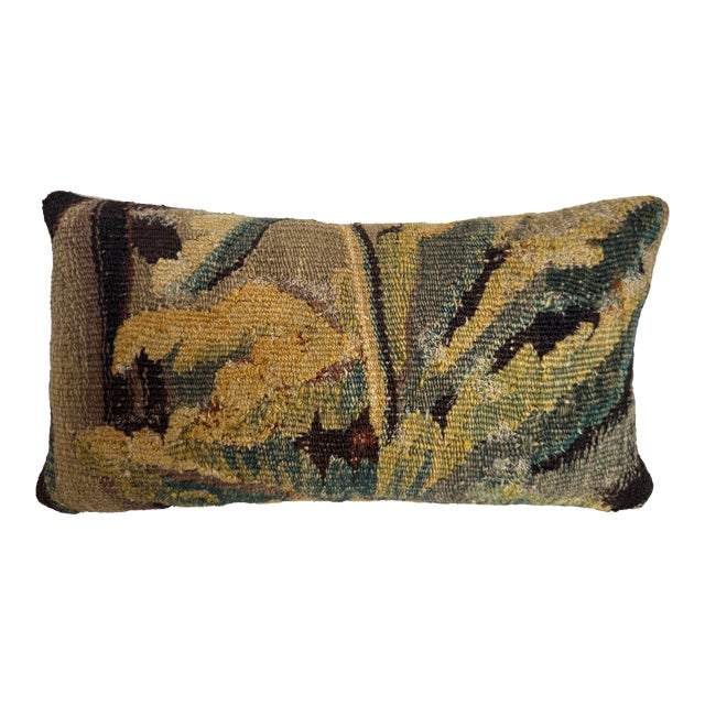 17th Century Flemish Verdure Tapestry Pillow For Sale