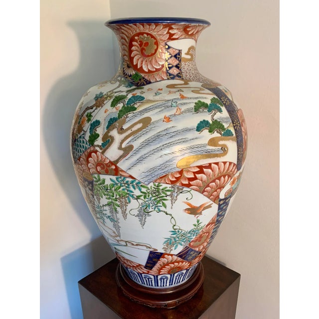Japanese 24" Tall 19th Century Japanese Arita Porcelain Vase For Sale - Image 3 of 8