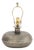Modern Oval Silvered Brass Table Lamp For Sale