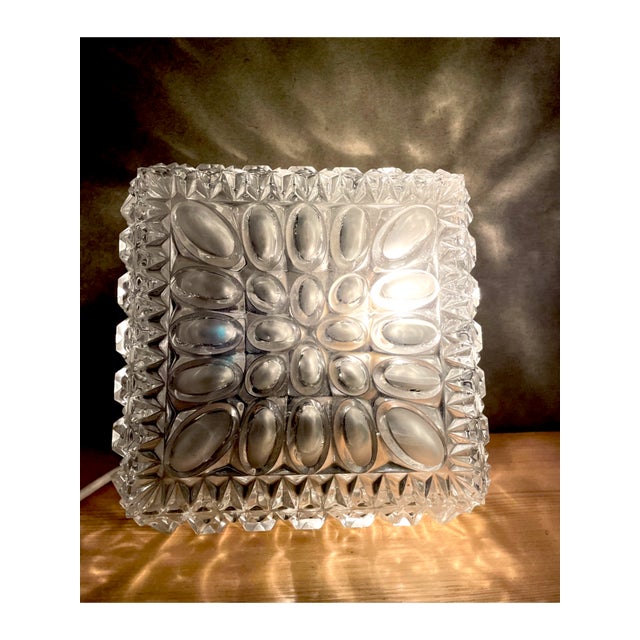 Mid-Century Modern Square Glass Flush Mount, 1960s For Sale - Image 4 of 9