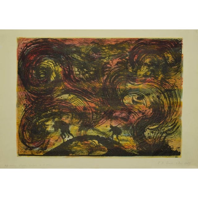 Modern Eugene Berman, Escape from Troy, Lithograph, 1960s For Sale - Image 3 of 3