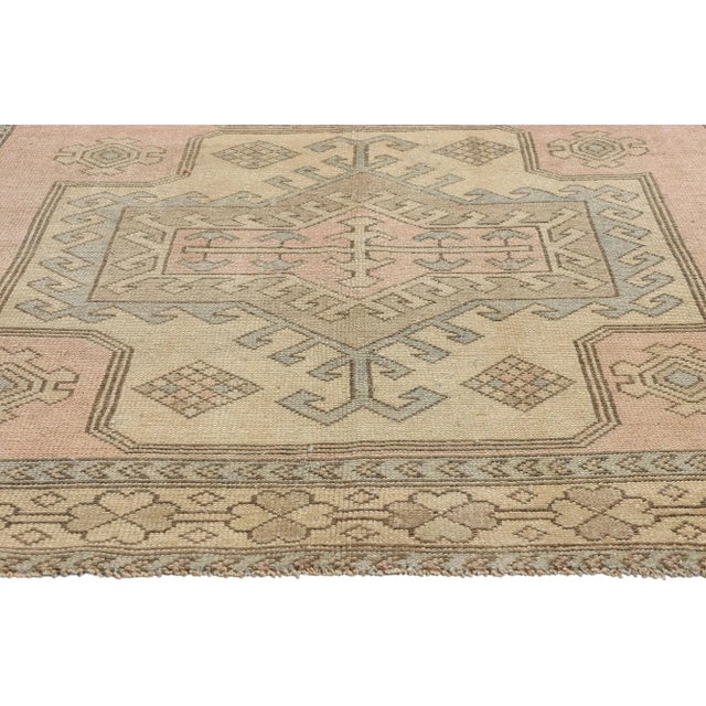 Vintage Pink Persian Hamadan Rug, - 5'05 X 08'03 For Sale - Image 4 of 9