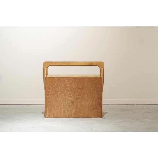 Bedside Tables in Oak and Steel, 1960s, Set of 2 For Sale - Image 6 of 9