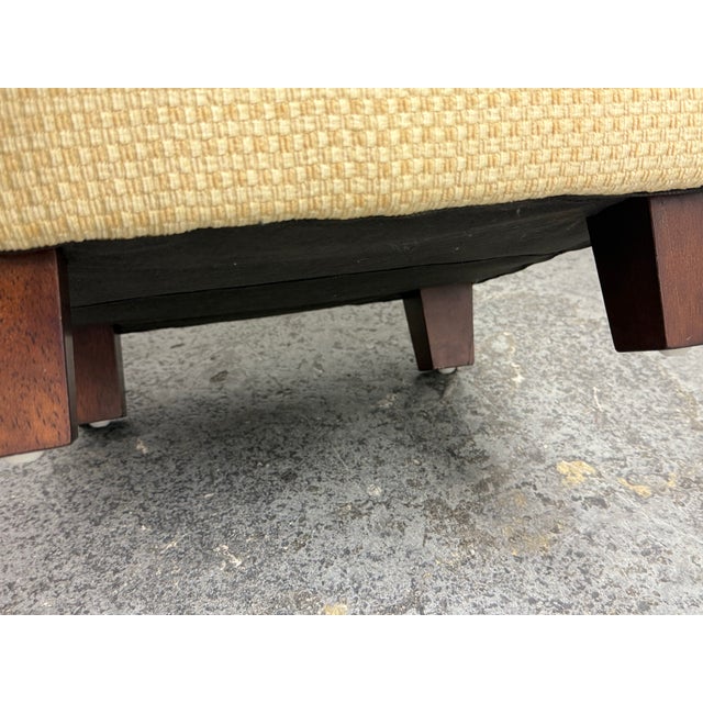 Ballard Designs Goldenrod Ottoman For Sale - Image 12 of 12