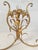 Metal Mid-Century Floral Side Table with Gilded Metal Base and Glass Top, 1960s For Sale - Image 7 of 9