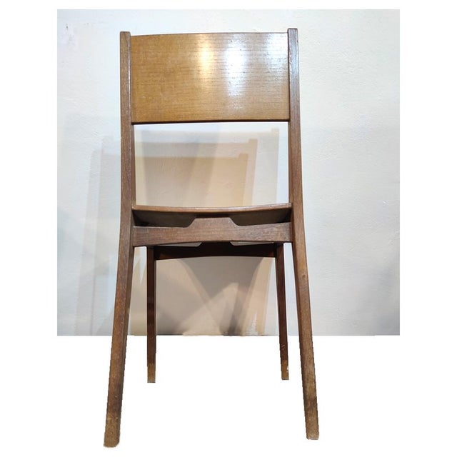 Set of Mid-Century Beech Desk Chairs For Sale - Image 12 of 16