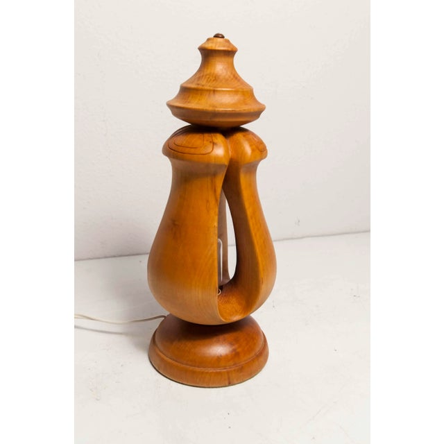Solid Wood Table Lamp, 1960s For Sale - Image 17 of 18