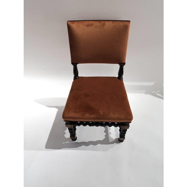 Jacobean Style Dining Chairs, 1920s, Set of 4 For Sale - Image 3 of 7