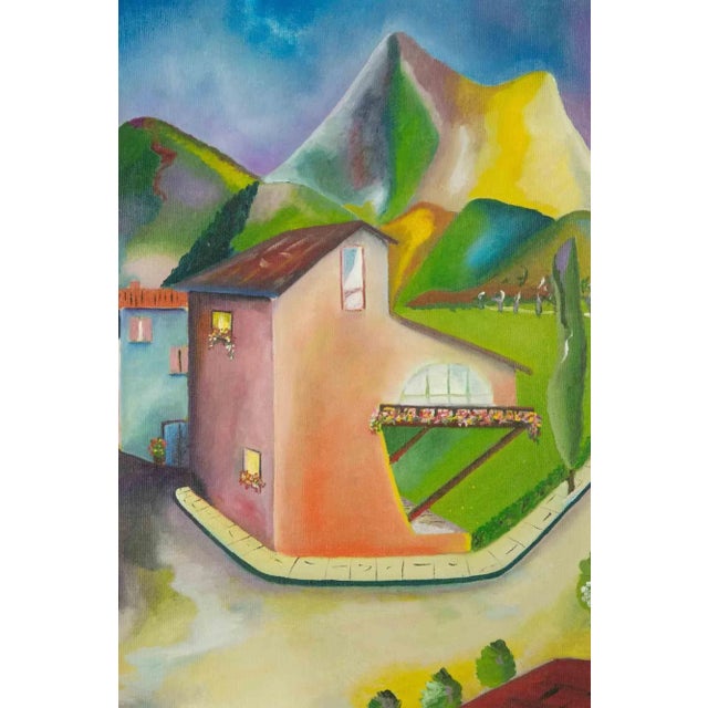 1980s Sandro Fabrizi, Landscape Painting, Oil on Canvas, 1986 For Sale - Image 5 of 5