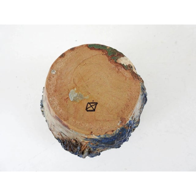 Vintage Hand Built Studio Pottery Vase For Sale - Image 10 of 11