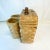 1980s Vintage Boho Chic Coastal Arts & Crafts Woven Maple Slat Wine Picnic Basket For Sale - Image 4 of 8