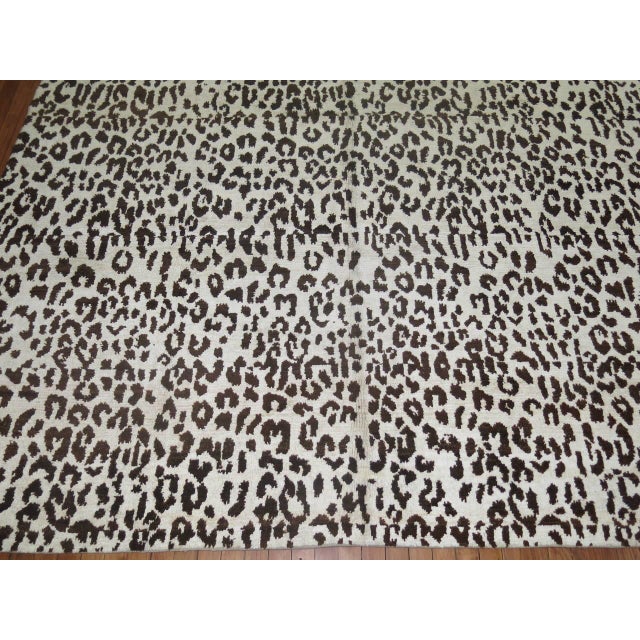 Contemporary Leopard Vintage Inspired Turkish Silk Rug - 8'1" x 10'10" For Sale - Image 3 of 6