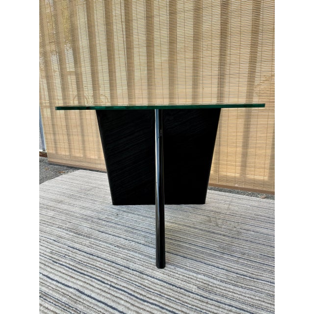Late 1970s Black Lacquer Postmodern Side Table For Sale In Miami - Image 6 of 13