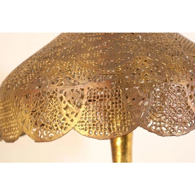 Antique Moorish Brass Table Lamp With Arabic Script For Sale - Image 4 of 18