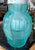 Art Deco Style Desna Czech Aqua Glass Vase For Sale - Image 4 of 7