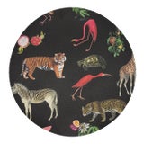 Image of Nicolette Mayer Exotix Black 16" Round Pebble Placemat For Sale