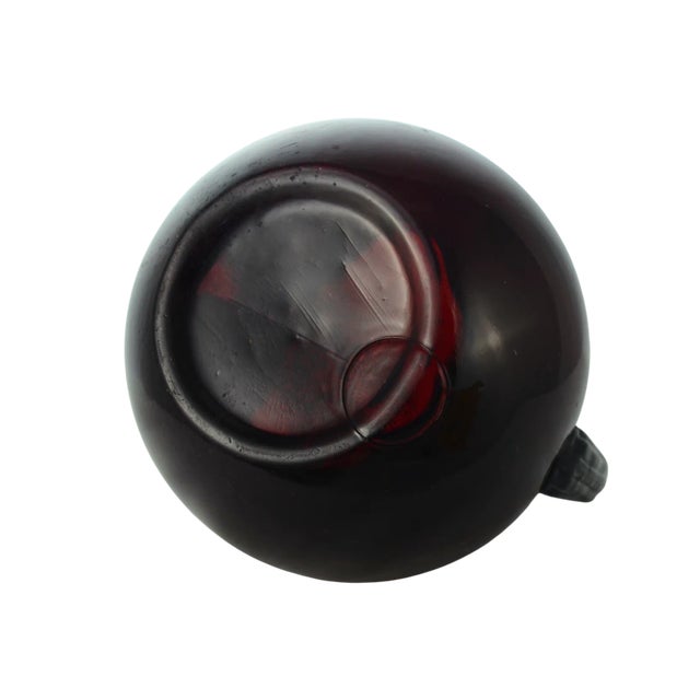 Anchor Hocking Ruby Red Tilted Ball Glass Pitcher For Sale - Image 4 of 5