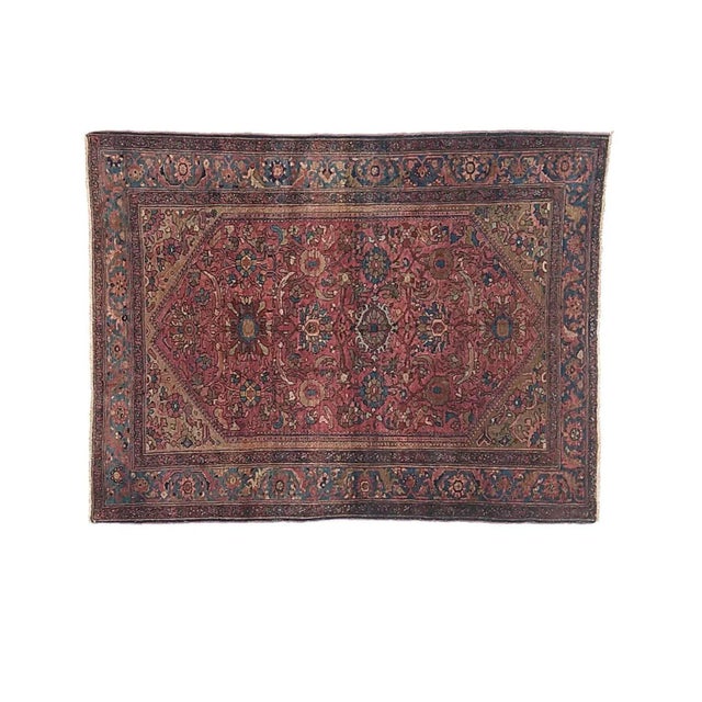 1900s Vintage Persian Lillihan Rug For Sale - Image 9 of 9