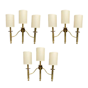 Large Wall Lights from Maison Roche, 1970s, Set of 3