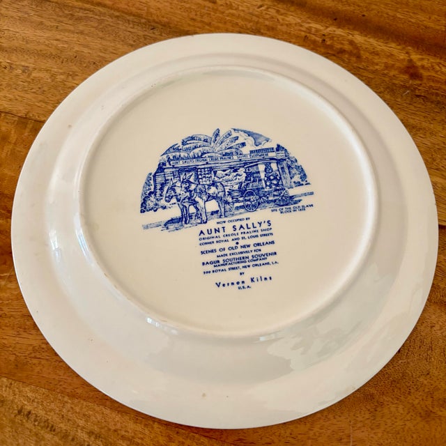 Vernon Kilns Late 20th Century New Orleans Vernon Kiln Plate For Sale - Image 4 of 5