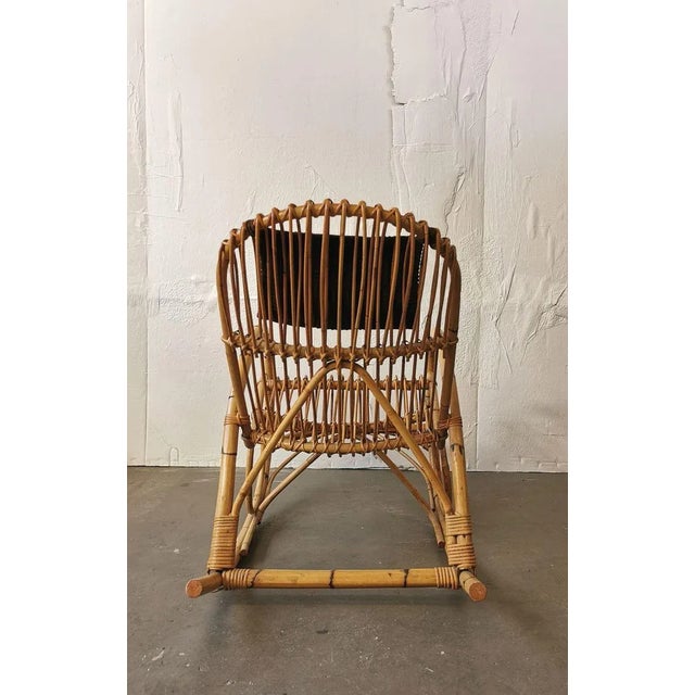 Mid-Century Rattan Rocking Chair from Rohé Noordwolde For Sale - Image 11 of 14