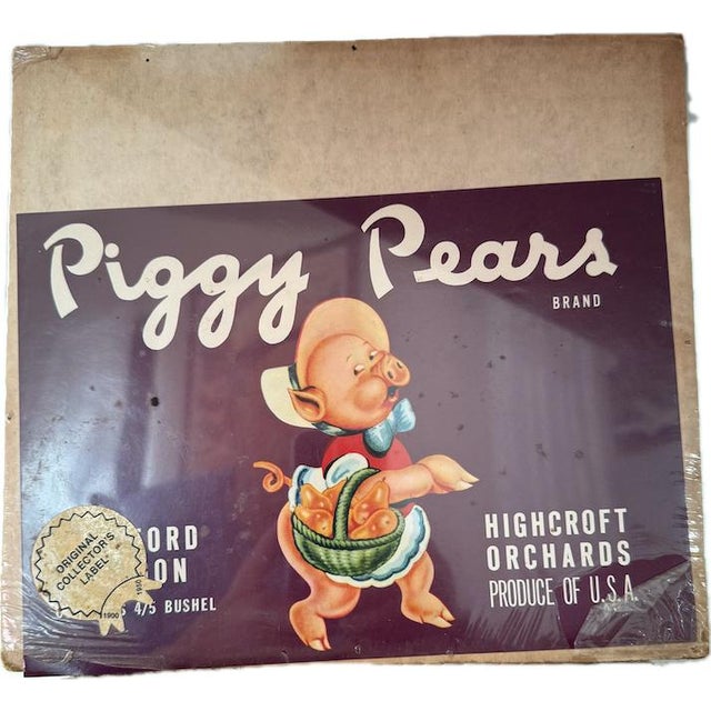 Lot of Four Vintage 1900-1950 Original Fruit Crate Labels• Not Reproductions For Sale - Image 10 of 12