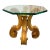 Late 20th Century Hollywood Regency Scrolled Gilt Octagonal Glass Side Table For Sale